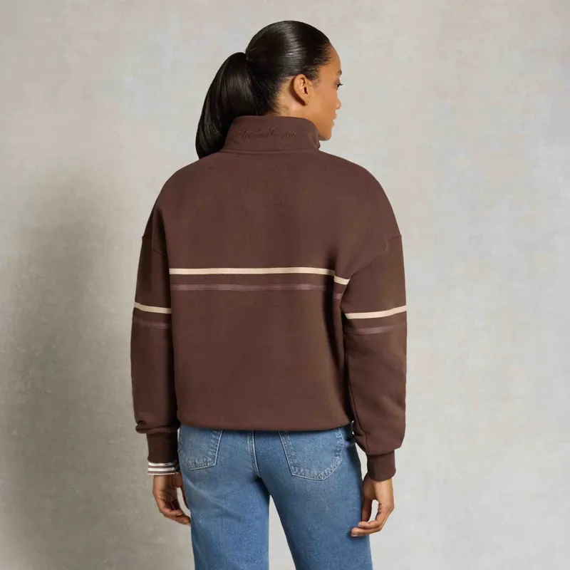 Holland Cooper Roan Women's Quarter Zip Sweatshirt - Walnut-1