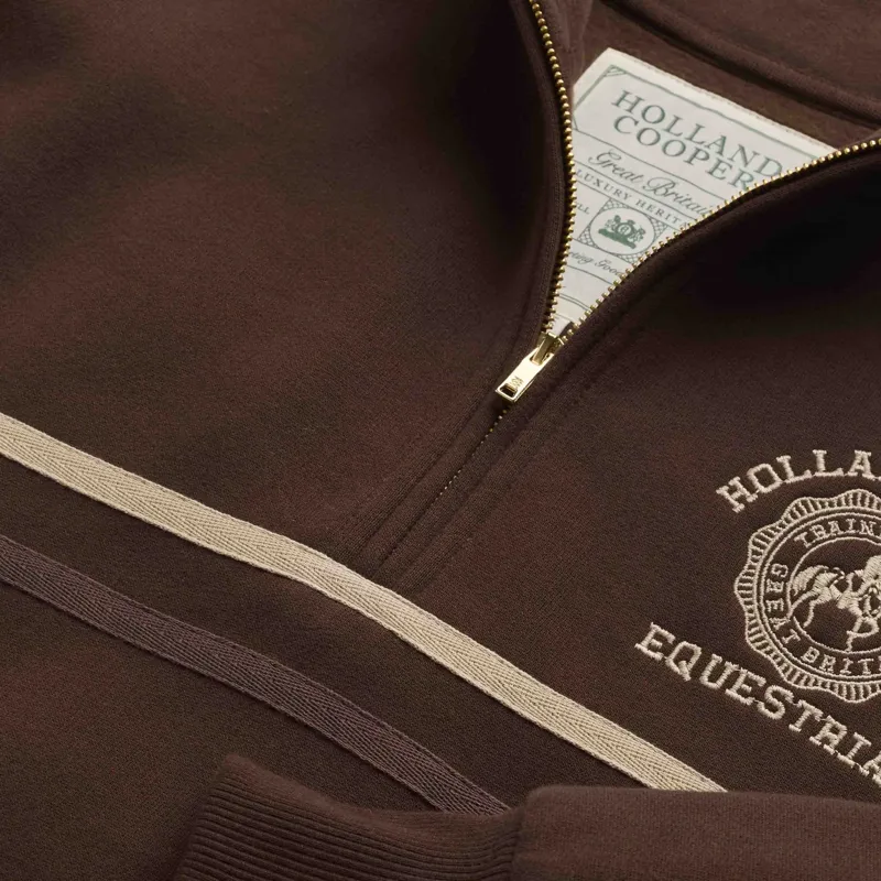 Holland Cooper Roan Women's Quarter Zip Sweatshirt - Walnut-6