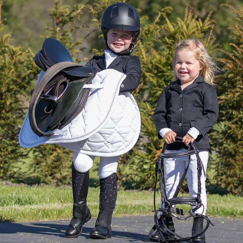QHP Robin Junior Unisex Show Jacket-Black-2