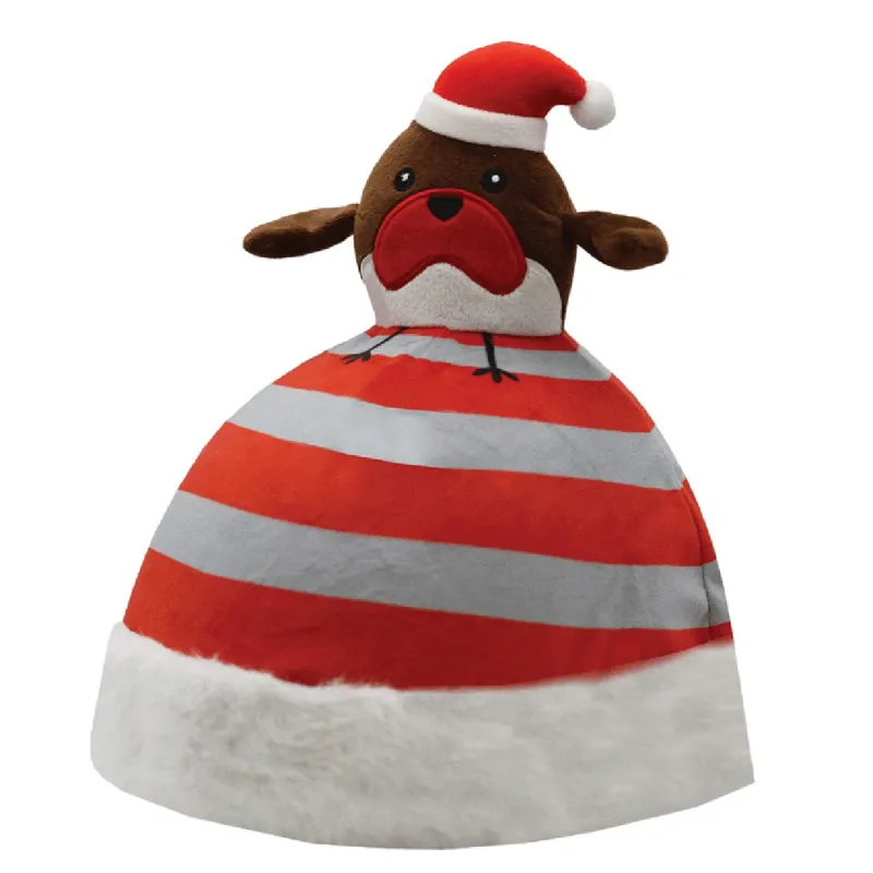 Equetech Christmas Helmet Cover - Robin
