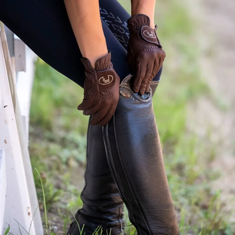 Roeckl Lisboa Adult Riding Gloves - Mocha-2