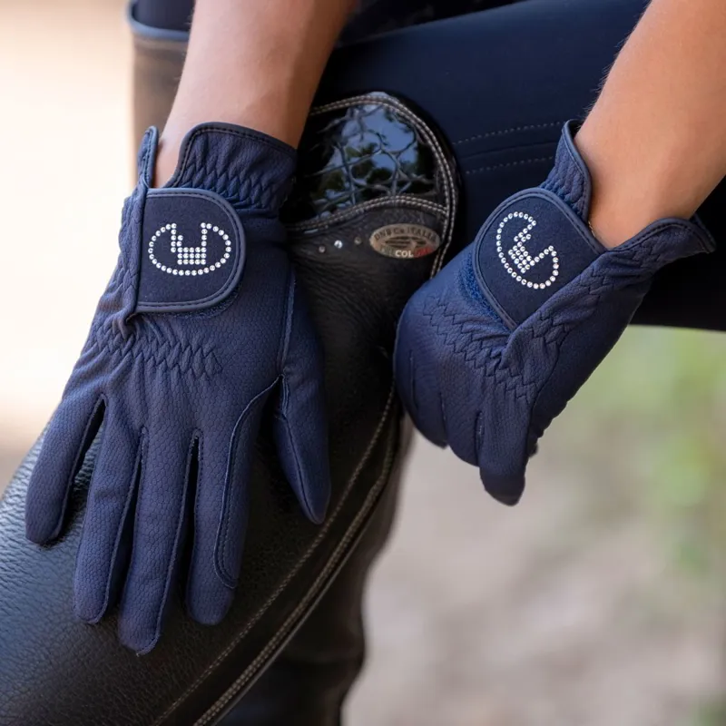 Roeckl Lisboa Adult Riding Gloves - Navy-1