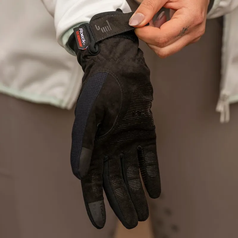 Roeckl Margalita Waterproof Adult Riding Gloves - Black-6