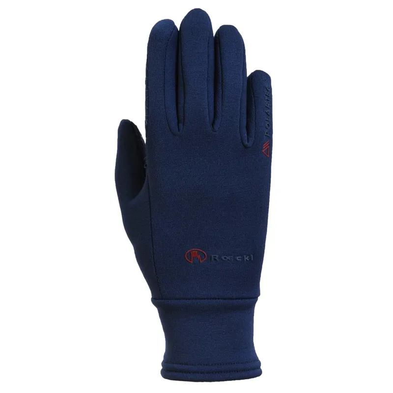 Roeckl Warwick Polartec Junior Riding Gloves - Navy-1