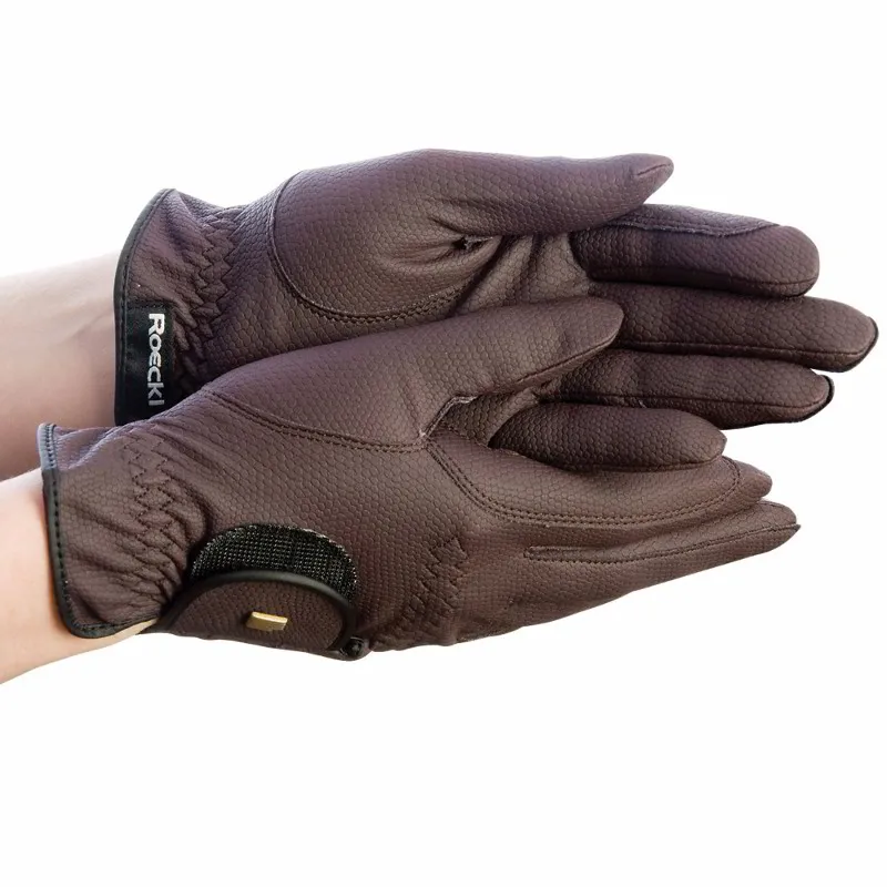 Roeckl Chester Roeck-Grip Adults Riding Gloves - Mocha Brown-1