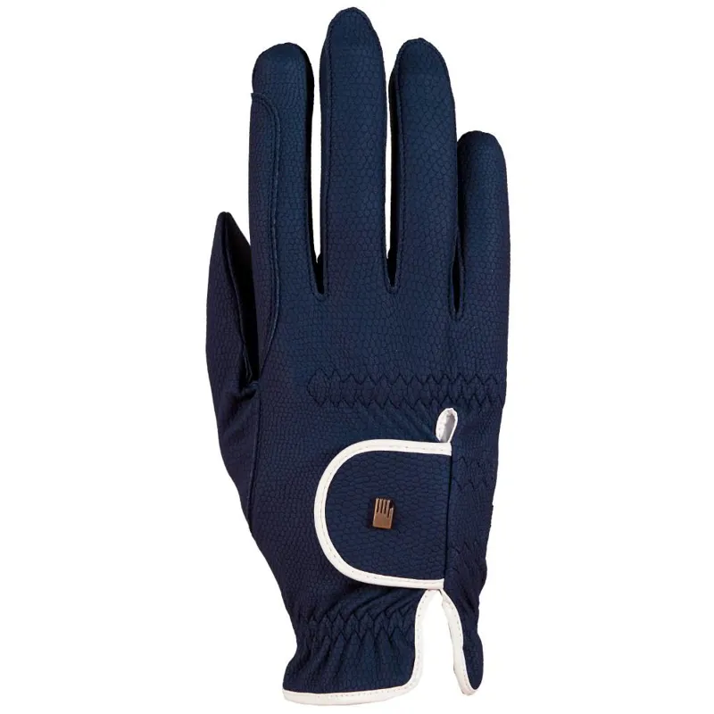 Roeckl Lona Adult Riding Gloves - Marine/White