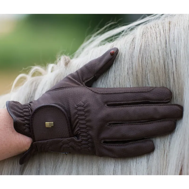 Roeckl Chester Roeck-Grip Adults Riding Gloves - Mocha Brown-3