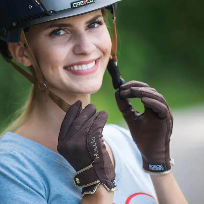 Roeckl Julia Adults Winter Riding Gloves - Mocha-2