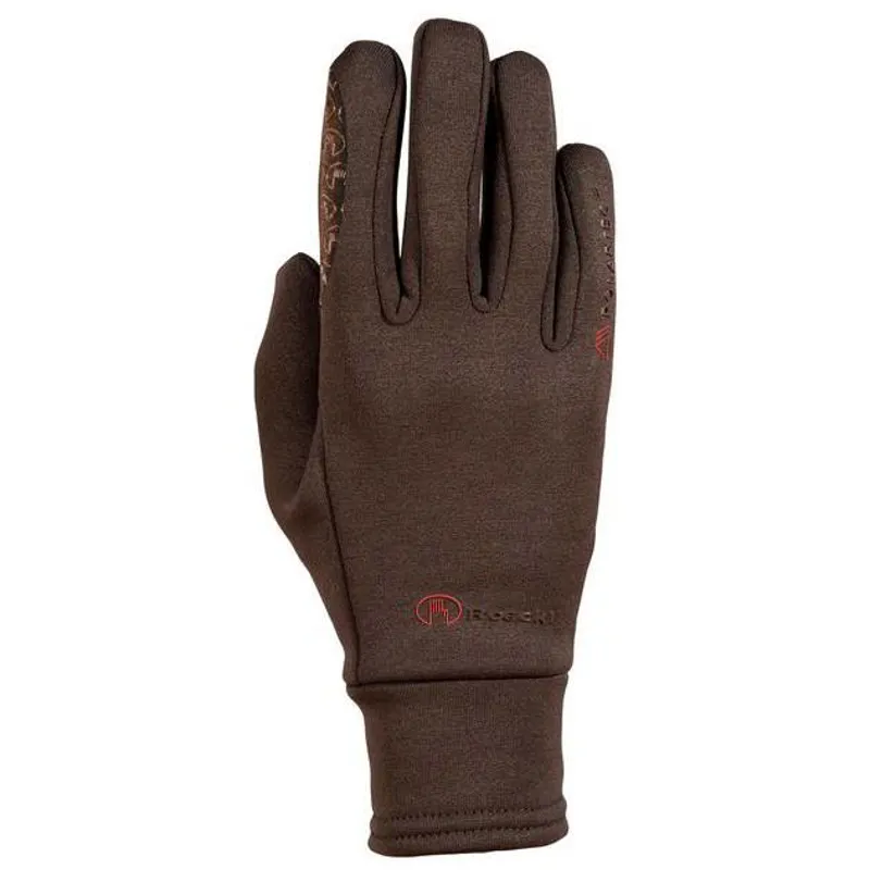 Roeckl Warwick Polartec Junior Riding Gloves - Brown-1