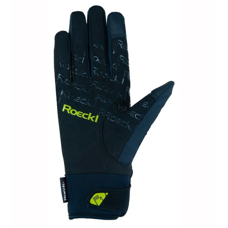 Roeckl Waregem Waterproof Riding Gloves - Black/Yellow-1