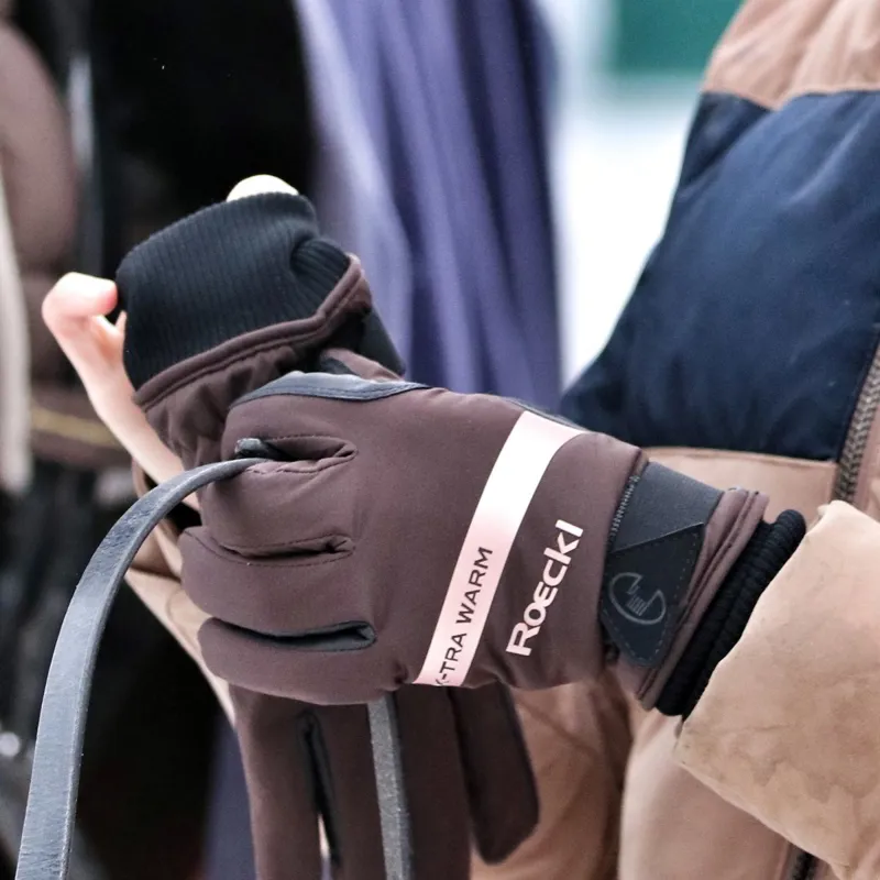 Roeckl Wynne Winter Adult Riding Gloves - Mocha-2