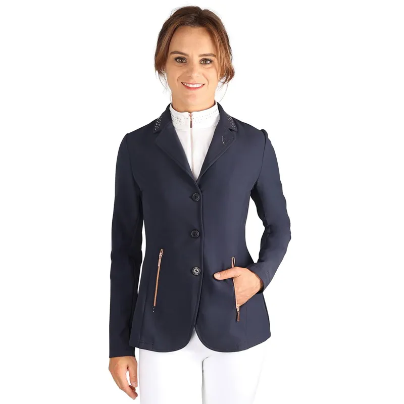 Hy Equestrian Roka Royal Women's Show Coat - Navy/Rose Gold