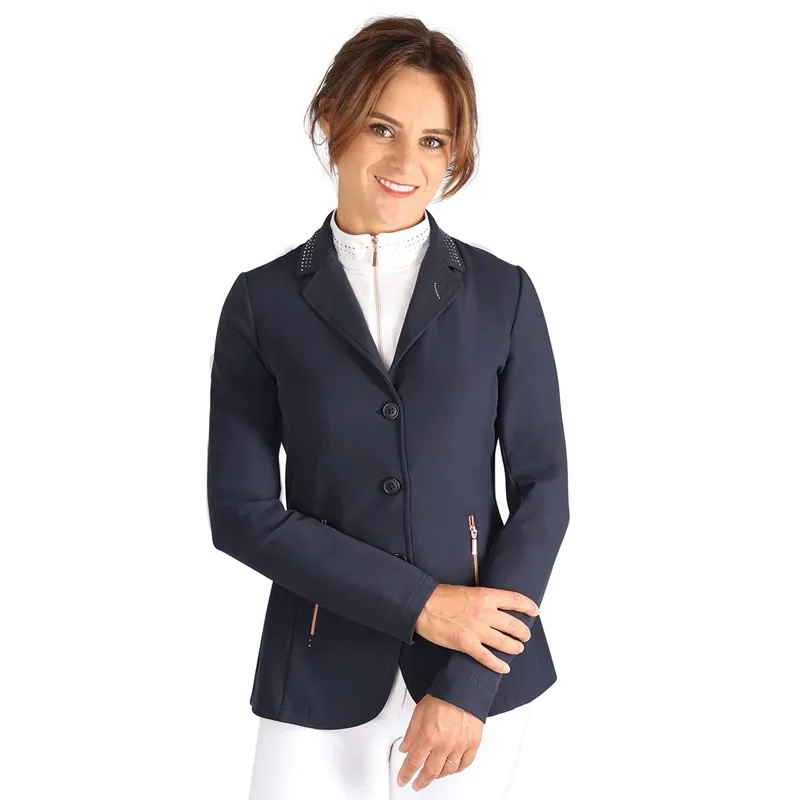 Hy Equestrian Roka Royal Women's Show Coat - Navy/Rose Gold-1