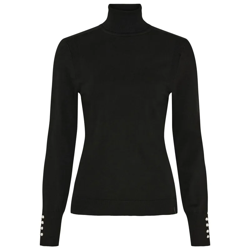 Catago Bash Women's Turtleneck Pullover - Black