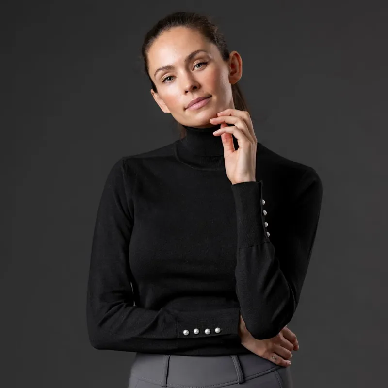 Catago Bash Women's Turtleneck Pullover - Black-2