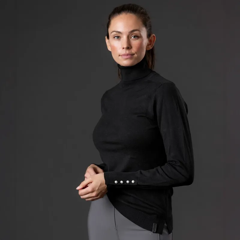Catago Bash Women's Turtleneck Pullover - Black-6