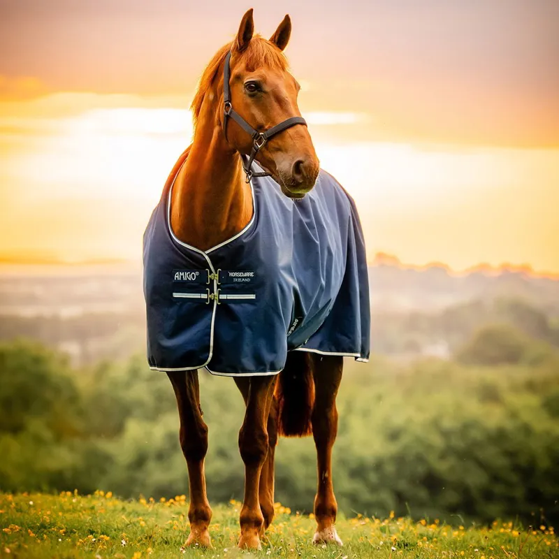 Amigo Ripstop 900D Fleece Lined 50g Turnout Blanket - Witney Navy