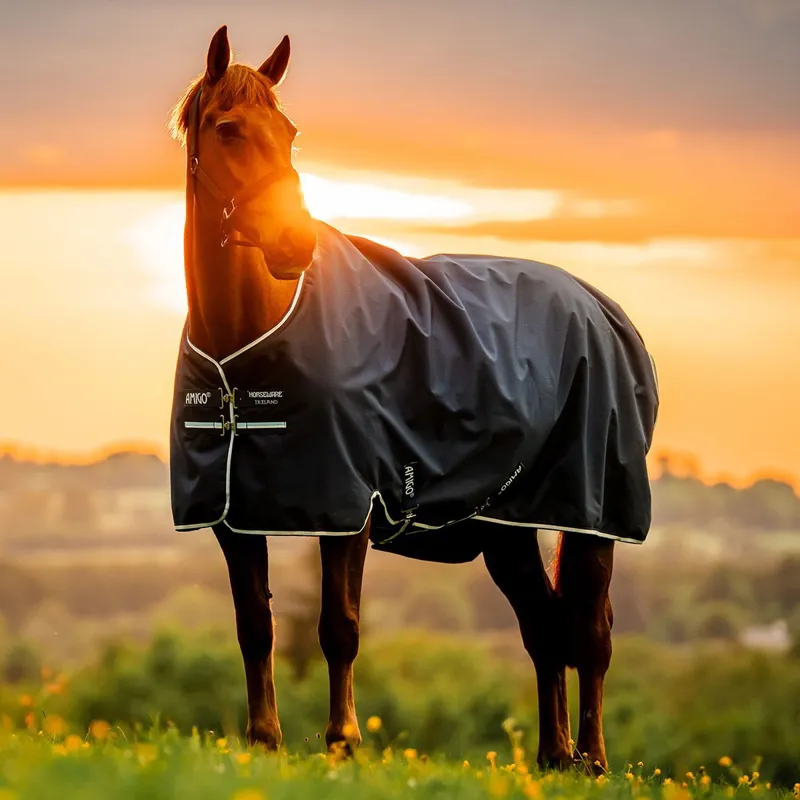 Amigo Ripstop 900D Fleece Lined 50g Turnout Blanket - Witney Navy-2