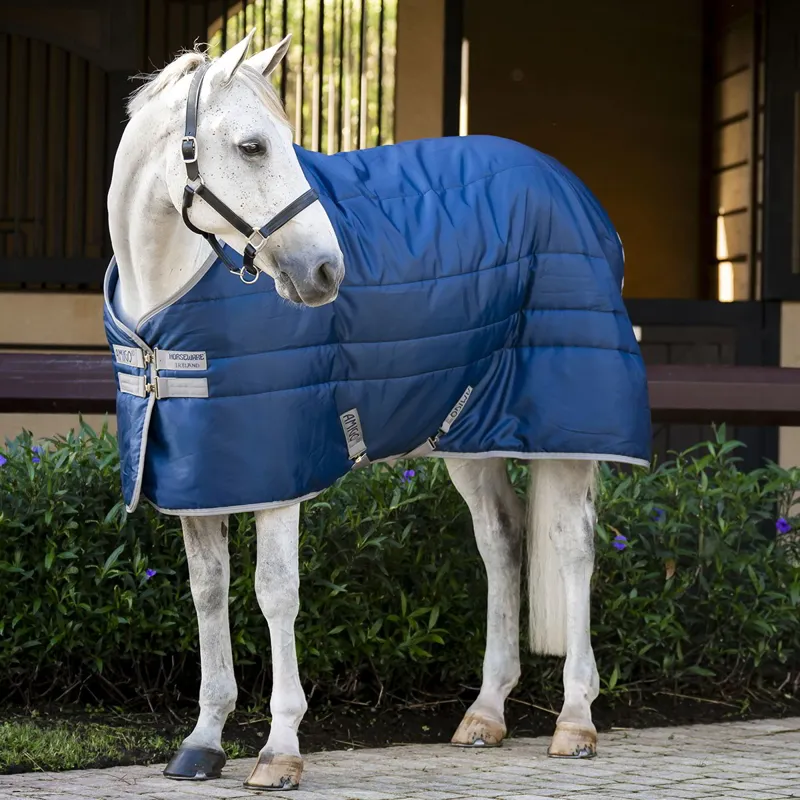 Amigo Ripstop Insulator Pony 100g Stable Blanket - Navy/Titanium Grey-2