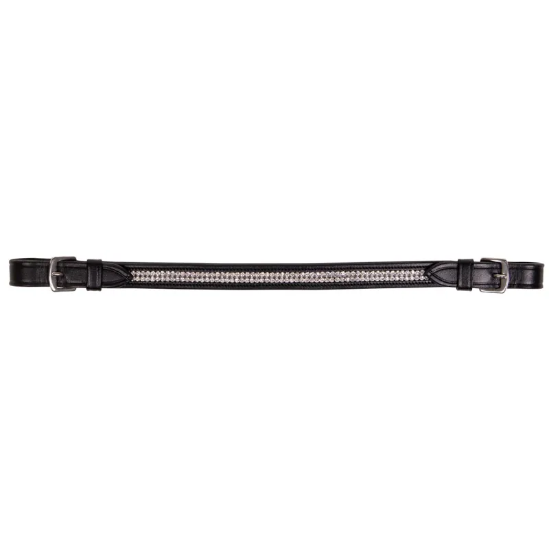 QHP Rhinestone Saddle Handle - Black/Silver