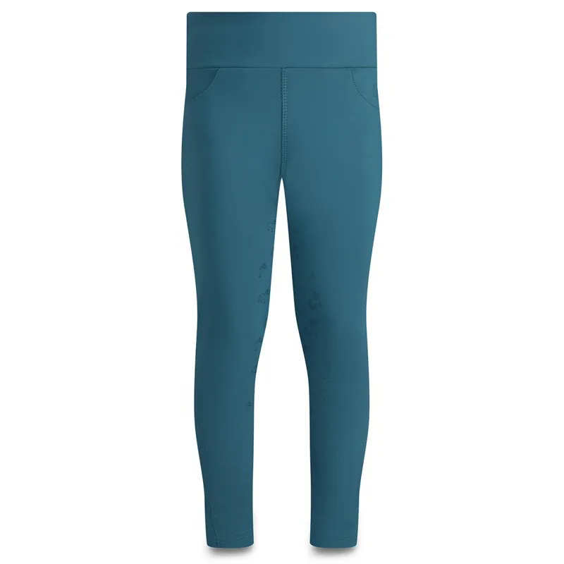 Kentucky Sammy Junior Girls Full Grip Riding Tights - Emerald-1