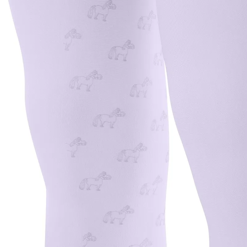 Kentucky Sammy Junior Girls Full Grip Riding Tights - Light Purple-12