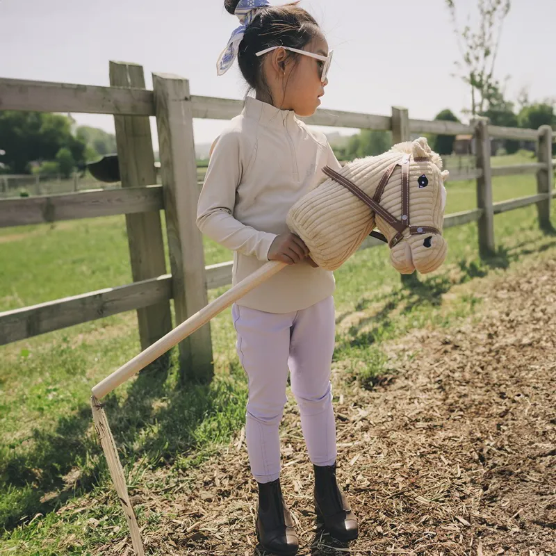 Kentucky Sammy Junior Girls Full Grip Riding Tights - Light Purple-9