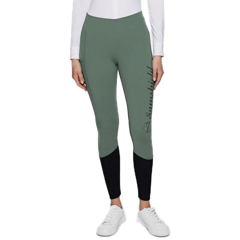 Samshield Alpha 25 Knee Grip Ladies Riding Tights - Pistaccio