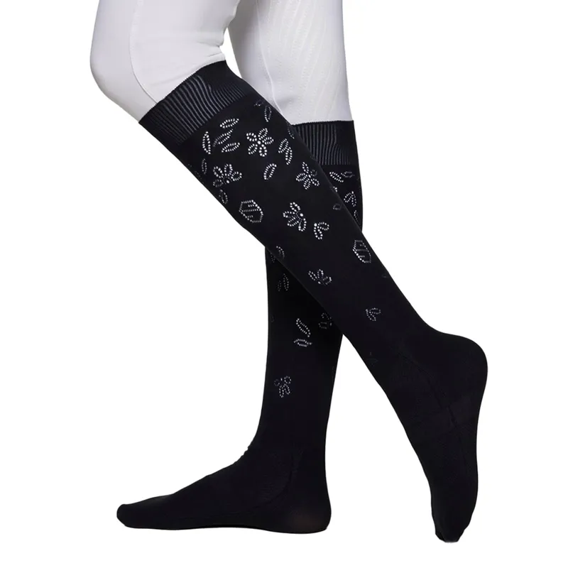 Samshield Balzane Flower Women's Riding Socks - Navy/Cashmere Blue