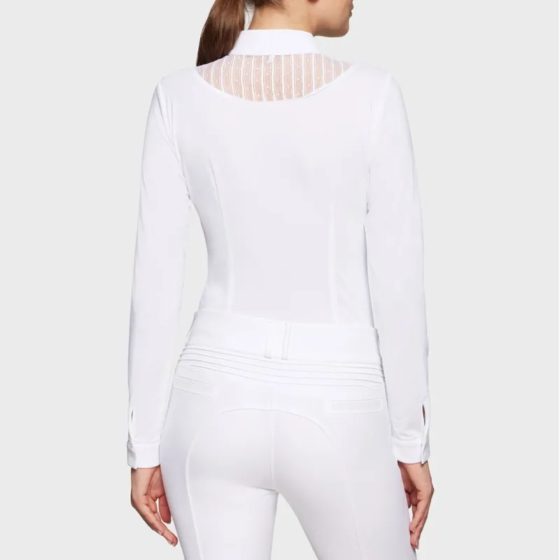 Samshield Beatrice Long Sleeve Ladies Show Shirt - White-2