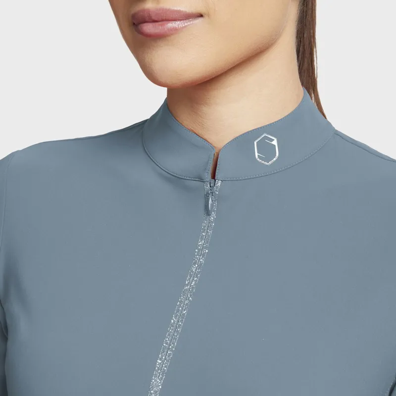 Samshield Brunella Long Sleeve Womens Training Top - Dusty Blue-2
