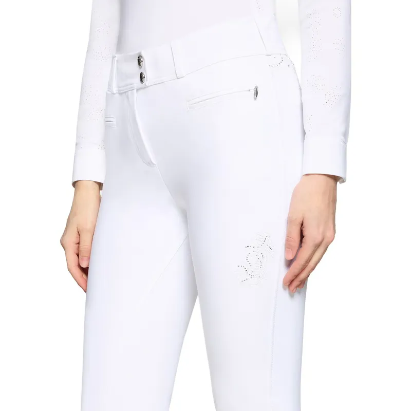Samshield Capucine Ferna Knee Grip Women's Competition Breeches - White-2