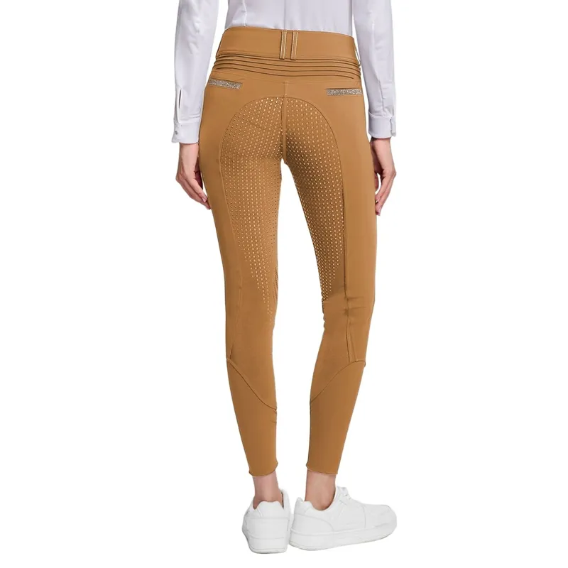 Samshield Clara Crystal Fabric Full Grip Women's Breeches - Toffee Drop-2