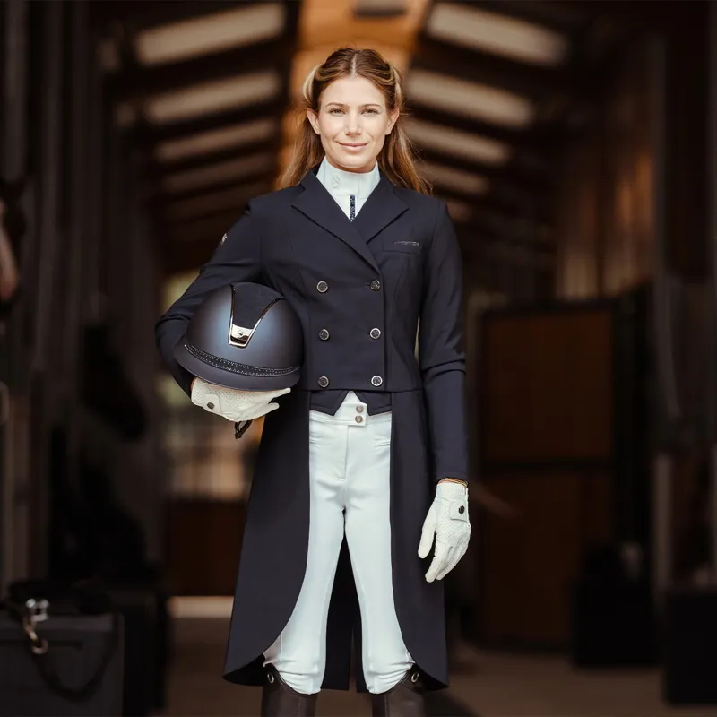 Samshield Crystal Ferna Womens Dressage Tails - Navy-3