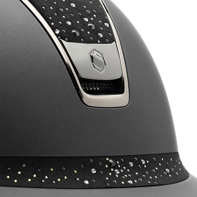 Samshield Miss Shield 2.0 Crystal Rain Riding Helmet - Shadowmatt Black-2