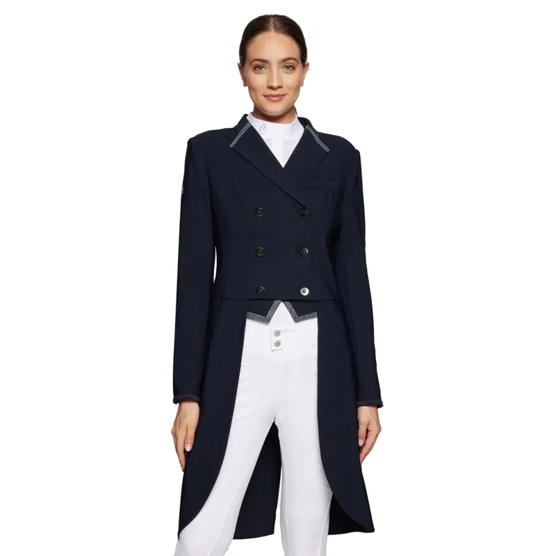 Samshield Crystal Fabric Ladies Dressage Tails - Navy