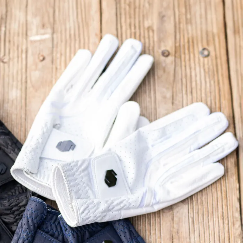 Samshield V-Skin Blazon Riding Gloves - White/Black Chrome-1