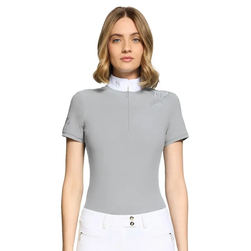 Samshield Lea Crystal Ferna Women's Short Sleeve Show Shirt - Light Grey