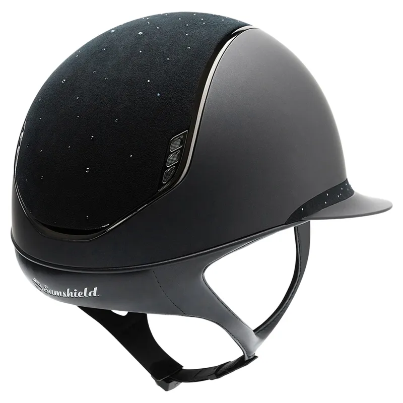 Samshield Miss Shield 2.0 Crystal Rain Riding Helmet - Shadowmatt Black-1
