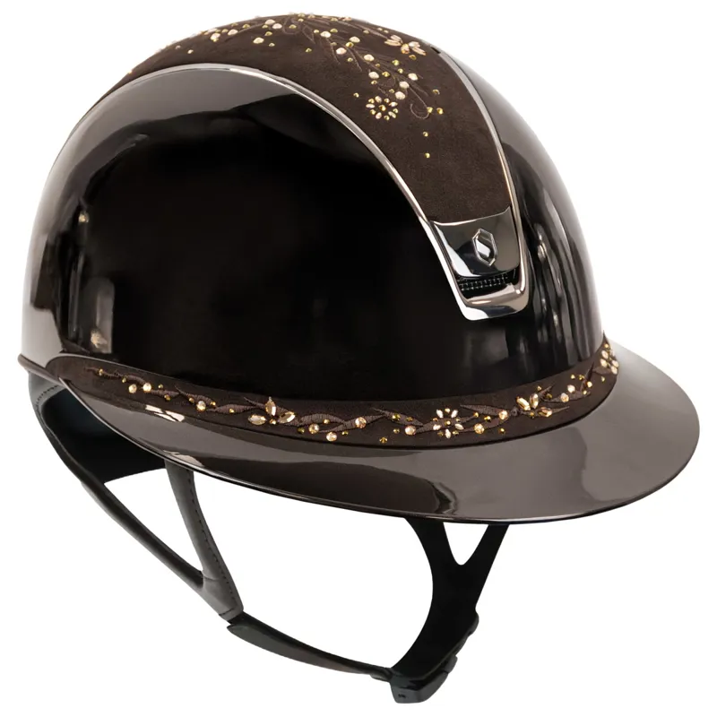 Samshield Miss Shield ShadowGloss 2.0 Flower Swarovski Jewelry Helmet - Brown