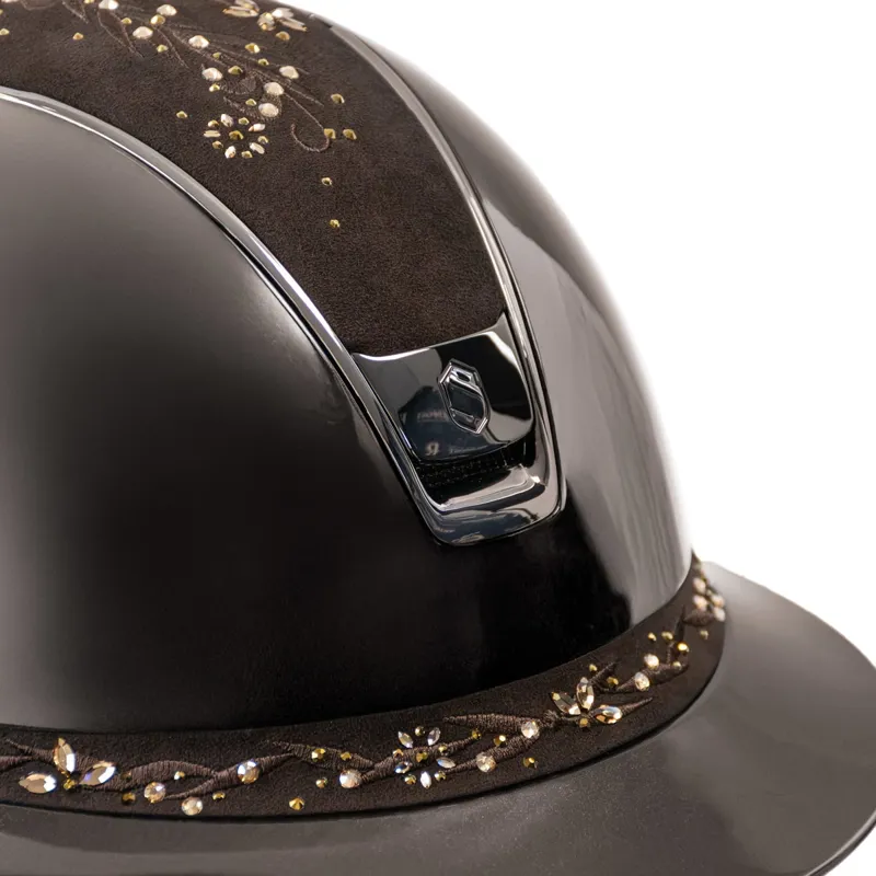 Samshield Miss Shield ShadowGloss 2.0 Flower Swarovski Jewelry Helmet - Brown-2