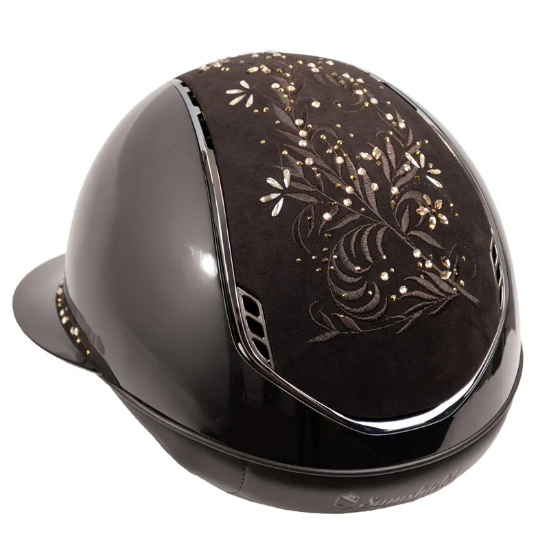 Samshield Miss Shield ShadowGloss 2.0 Flower Swarovski Jewelry Helmet - Brown-3