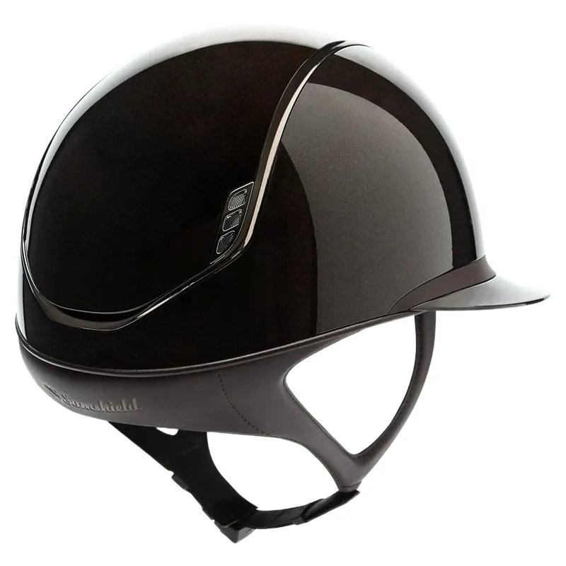 Samshield Miss Shield ShadowGlossy 2.0 Standard Riding Helmet - Brown-1