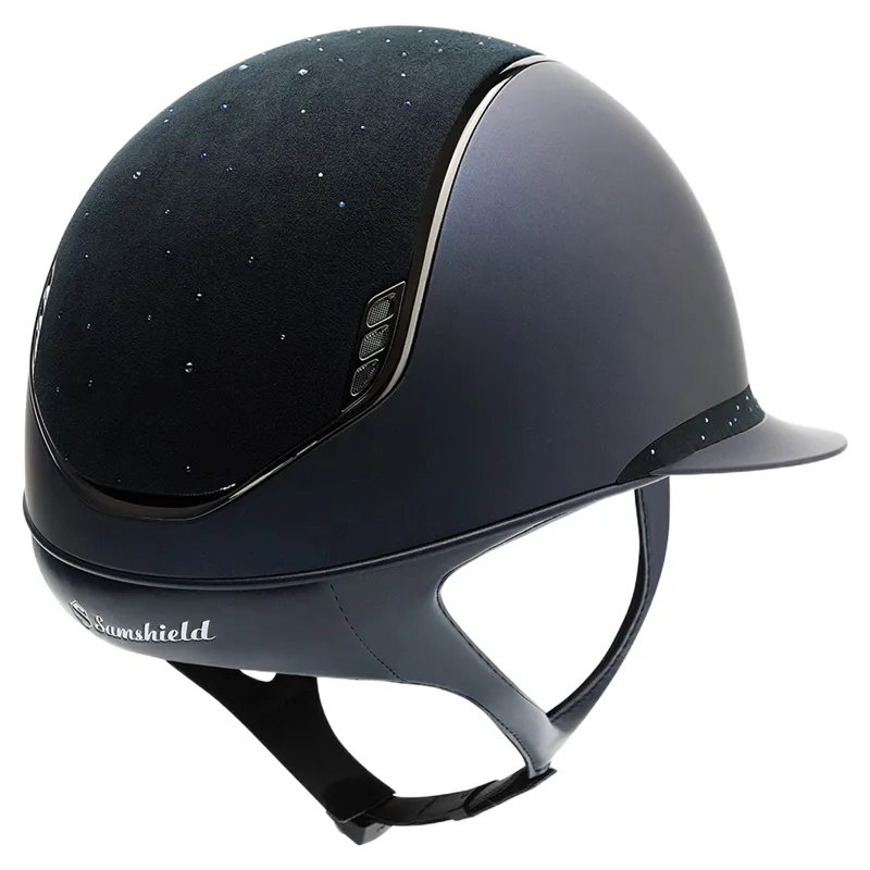 Samshield Miss Shield 2.0 Crystal Rain Riding Helmet - Shadowmatt Blue-1
