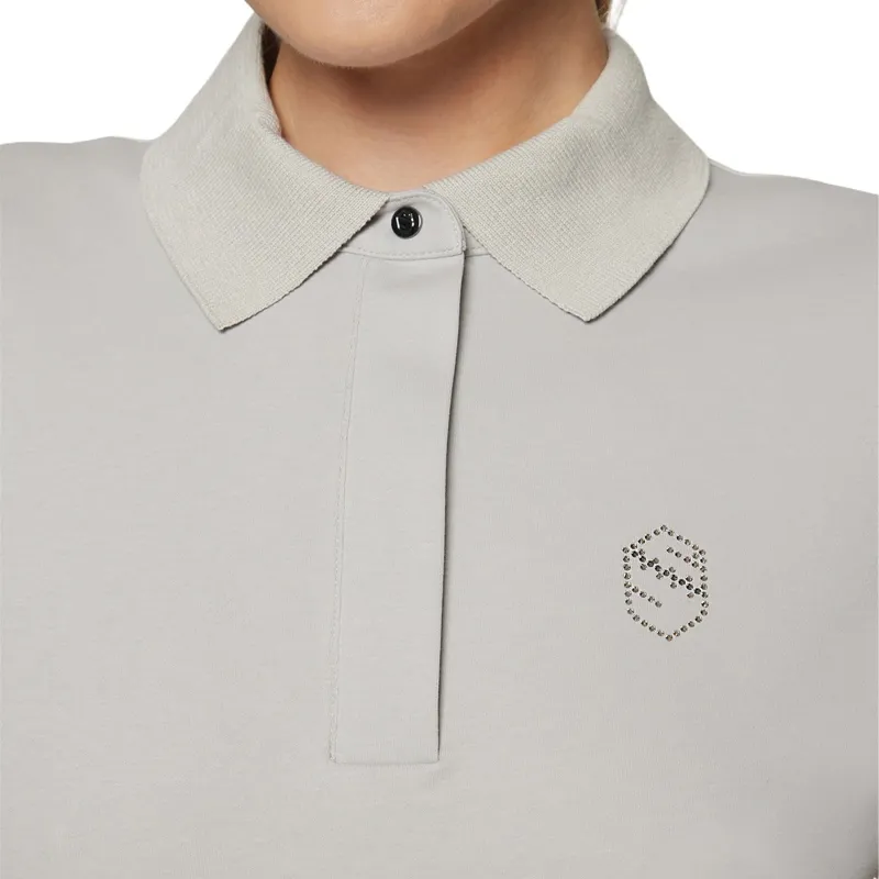 Samshield Marylin Women's Short Sleeve Polo - Light Grey-2