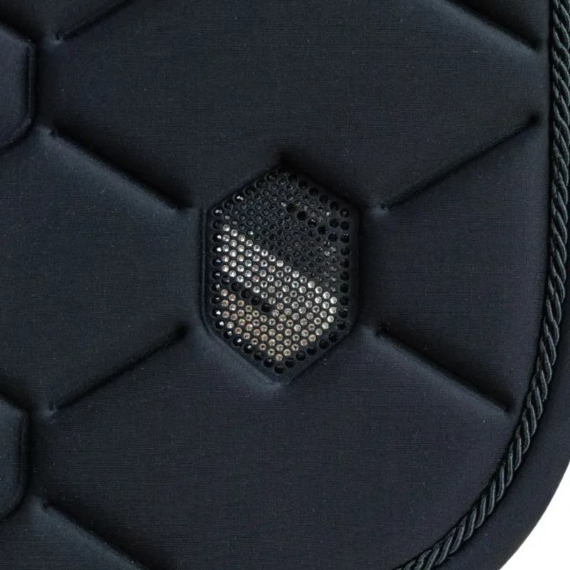 Samshield SpineShield Swarovski Dressage Saddle Pad - Black-4