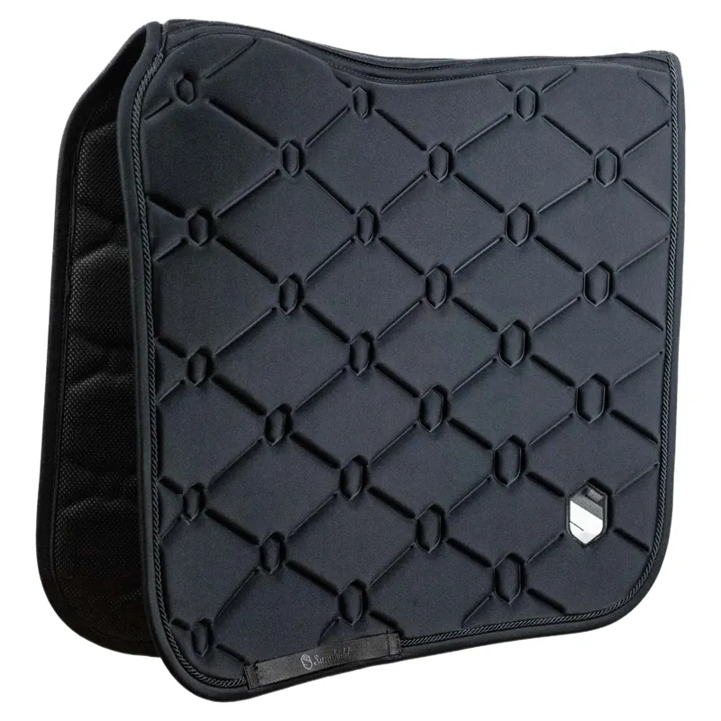 Samshield SpineShield Embroidery Dressage Saddle Pad - Black-1