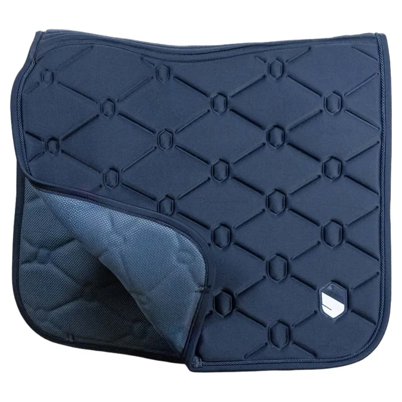 Samshield SpineShield Embroidery Dressage Saddle Pad - Blue-2
