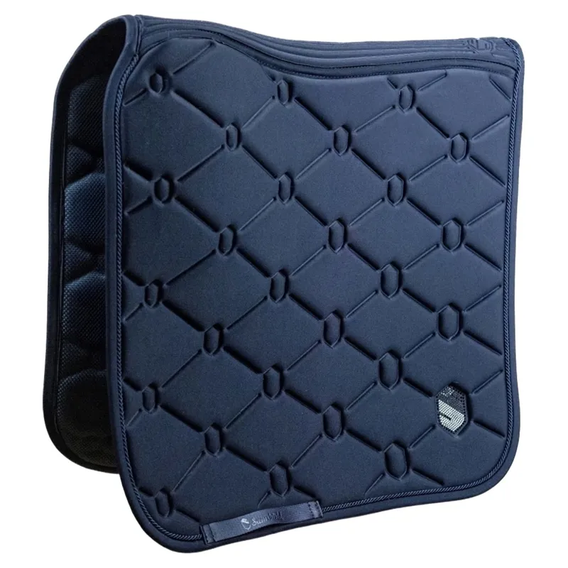 Samshield SpineShield Embroidery Dressage Saddle Pad - Blue-4