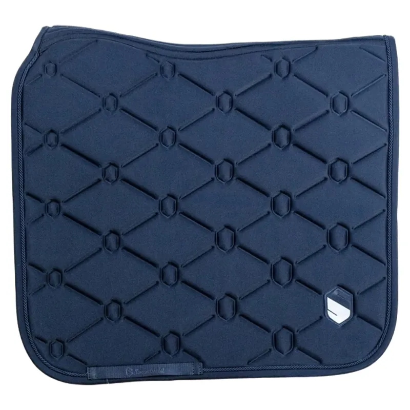 Samshield SpineShield Embroidery Dressage Saddle Pad - Blue